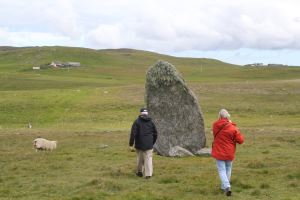 Bordastubble Standing Stone, Lund, Unst.